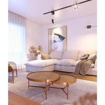 Kit Mesa de Centro Ambiente Aqua Freijó Cobre - Imcal