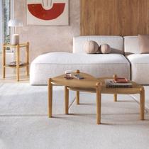 Kit Mesa de Centro e Lateral Organica Pes Madeira Hanover Artesano Kit Mesa de Centro e Lateral Organica Pes Madeira Hanover Artesano