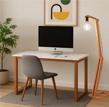 Kit Mesa de Estudo 76 cm com Luminária Pérola Moderna Pratica Quarto Escritório Kit Mesa de Estudo 76 cm com Luminária Pérola Moderna Pratica Quarto Escritório