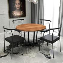 Kit Mesa de Jantar 1,10m e 4 Cadeiras em Aço