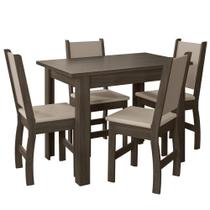 Kit Mesa de Jantar Bellagio 108x68 cm com 4 Cadeiras Clara