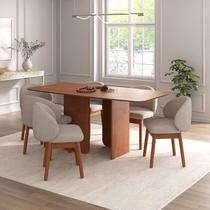 Kit Mesa de Jantar Boreal 180cm e 4 Cadeiras Jambu CabeCasa MadeiraMadeira