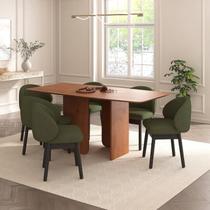 Kit Mesa de Jantar Boreal 180cm e 4 Cadeiras Jambu CabeCasa MadeiraMadeira