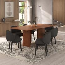 Kit Mesa de Jantar Boreal 210cm e 6 Cadeiras Jambu CabeCasa MadeiraMadeira