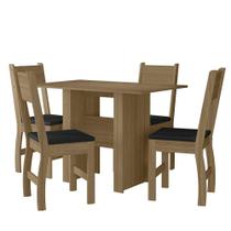 Kit Mesa de Jantar Milano 108x68 cm com 4 Cadeiras Milano