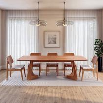 Kit Mesa de Jantar Paineira 240cm e 5 Cadeiras Jandaia CabeCasa MadeiraOriginals Kit Mesa de Jantar Paineira 240cm e 5 Cadeiras Jandaia CabeCasa MadeiraOriginals