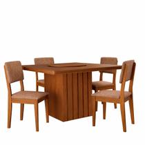 Kit Mesa de Jantar Santiago 136 e 4 Cadeiras Córdoba Kit Mesa de Jantar Santiago 136 e 4 Cadeiras Córdoba