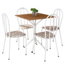 Kit Mesa de Jantar Thaisa 67,5cm com 04 Cadeiras Texas Cedro Ferro Branco - Pallazio Kit Mesa de Jantar Thaisa 67,5cm com 04 Cadeiras Texas Cedro Ferro Branco - Pallazio