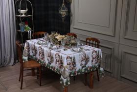 Kit Mesa de Natal 4 L Toalha 1,50x1,50 4 Guardanapos 4 Porta Talheres Estampas Exclusivas