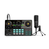 Kit Mesa de Som e Microfone Maono Caster Lite AU-AM200 S1