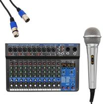 Kit mesa de som mxt mx-12a + mic mxt m1800s + cabo xlrm/xlrf Kit mesa de som mxt mx-12a + mic mxt m1800s + cabo xlrm/xlrf
