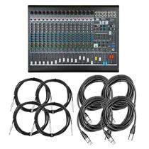 Kit Mesa de Som MXT Profissional 16 Canais Com 4 Cabos XLR 5M + 4 Cabos P10 Mono 5 Metros Kit Mesa de Som MXT Profissional 16 Canais Com 4 Cabos XLR 5M + 4 Cabos P10 Mono 5 Metros