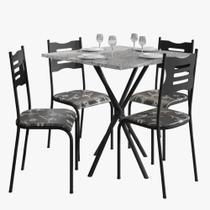 Kit Mesa Diamante 542 Sala de Jantar 4 Cadeiras Pés Tubular Kit Mesa Diamante 542 Sala de Jantar 4 Cadeiras Pés Tubular