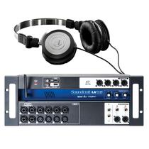 Kit Mesa Digital Soundcraft Ui16 e Headphone AKG K414P