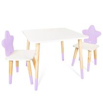 Kit Mesa e 2 Cadeiras Infantil Estrela Lilás 1