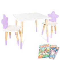 Kit Mesa e 2 Cadeiras Infantil Estrela Lilás 2