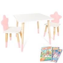 Kit Mesa e 2 Cadeiras Infantil Estrela Rosa Bebê 1