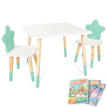 Kit Mesa e 2 Cadeiras Infantil Estrela Verde Claro 2