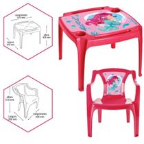 Kit Mesa E Cadeira Infantil Atividades Educativa Rosa Sereia Kit Mesa E Cadeira Infantil Atividades Educativa Rosa Sereia
