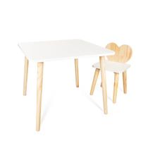 Kit Mesa e Cadeira Infantil Coração Pinus