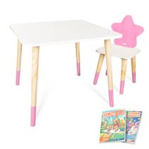 Kit Mesa e Cadeira Infantil Estrela Rosa 1 Kit Mesa e Cadeira Infantil Estrela Rosa 1