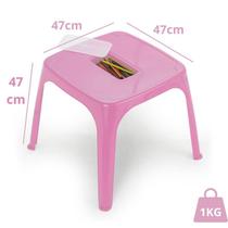 Kit mesa e cadeira plástica com porta objetos - CMZ