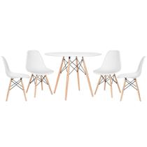 KIT - Mesa Eames 100 cm + 4 cadeiras Eames Eiffel DSW