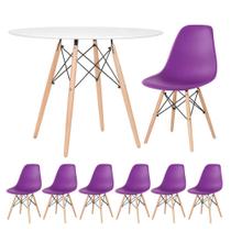 KIT - Mesa Eames 100 cm + 6 cadeiras Eames DSW