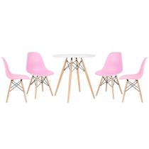 KIT - Mesa Eames 70 cm + 4 cadeiras Eames DSW
