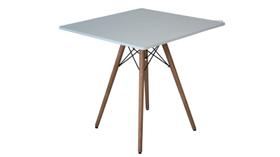 Kit Mesa Eiffel Branca Quadrada 80Cm + 04 Cadeiras Eiffel