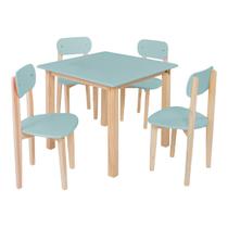 Kit Mesa Escrivaninha Infantil com 4 Cadeiras, Varias Cores
