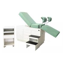 Kit Mesa Ginecológica + Mocho + Escada 2 Degraus + suporte papel