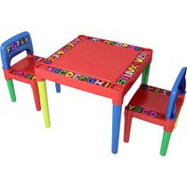 Kit Mesa Infantil Educativa Desmontável Com 2 Cadeiras - Tritec Kids