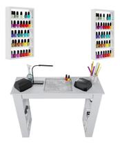 Kit Mesa Manicure com Nichos Expositores de Esmaltes Oferta Kit Mesa Manicure com Nichos Expositores de Esmaltes Oferta