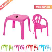 Kit Mesa Mesinha c/Estojo E 1 Cadeira Infantil Varias Cores