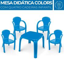 Kit Mesa Mesinha Com 4 Cadeiras Brinquedo Infantil Educativo - Usual Utilidades