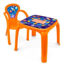 Kit Mesa Mesinha e 1 Cadeira Infantil Educativa Resistente Brincar Estudar