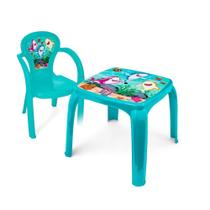 Kit Mesa Mesinha e 1 Cadeira Infantil Educativa Resistente Brincar Estudar