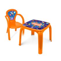 Kit Mesa Mesinha e 1 Cadeira Infantil Educativa Resistente Brincar Estudar