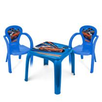 Kit Mesa Mesinha e 2 Cadeira Infantil Educativa Resistente Brincar Estudar
