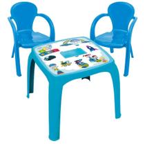Kit Mesa Mesinha e 2 Cadeira Infantil Educativa Resistente Brincar Estudar