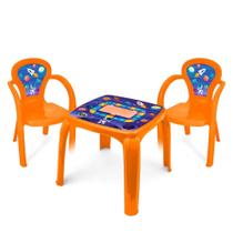 Kit Mesa Mesinha e 2 Cadeira Infantil Educativa Resistente Brincar Estudar - Usual Utilidades