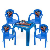 Kit Mesa Mesinha e 4 Cadeira Infantil Educativa Resistente Brincar Estudar