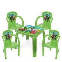 Kit Mesa Mesinha e 4 Cadeira Infantil Educativa Resistente Brincar Estudar