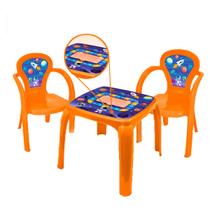Kit Mesa Mesinha Infantil Com 2 Cadeiras Educativa Resistente Divertida Brincar Estudar