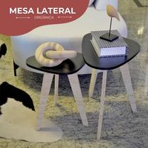 Kit Mesa Orgânica Tripe de Canto Decorativa Sala Apoio - Kelan