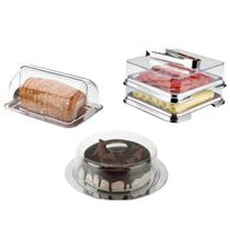 Kit mesa Porta Pão Porta Frios E Porta Bolo Aço Forma Inox Kit mesa Porta Pão Porta Frios E Porta Bolo Aço Forma Inox