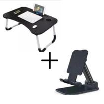 Kit Mesa Portátil suporte Cama Sofá para notebook + Suporte de para Celular e Tablet dobravel