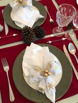 Kit Mesa Posta 12 Lugares Jogo Americano + Guardanapo Decora Kit Mesa Posta 12 Lugares Jogo Americano + Guardanapo Decora