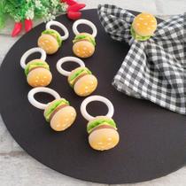 Kit mesa posta anel Porta Guardanapo hamburguer bicuit 8 un Kit mesa posta anel Porta Guardanapo hamburguer bicuit 8 un